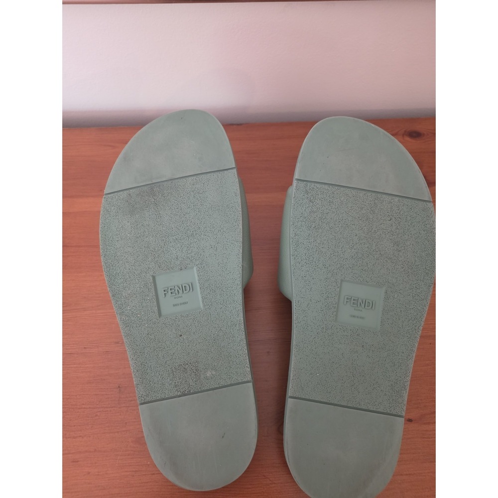 Authentic Fendi Roma Calf Leather Slides, Men's Sz 12 - Picture 4 of 8